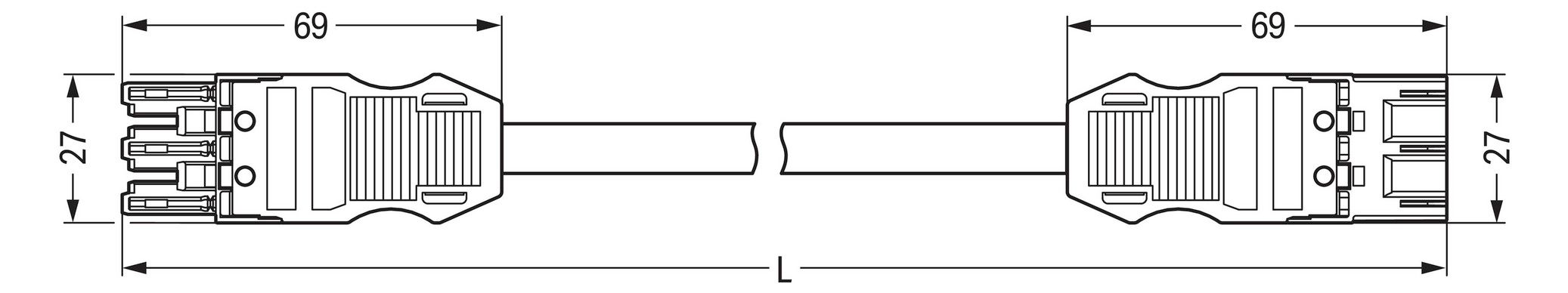WAGO 771-9973/006-402 konfektionierte Verbindungsleitung,Eca,Buchse Stecker – Bild 2